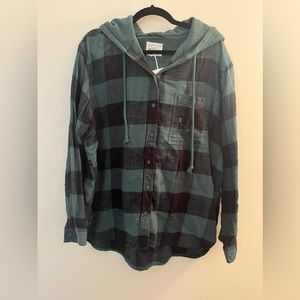 American Eagle hooded flannel shirt (NWT)